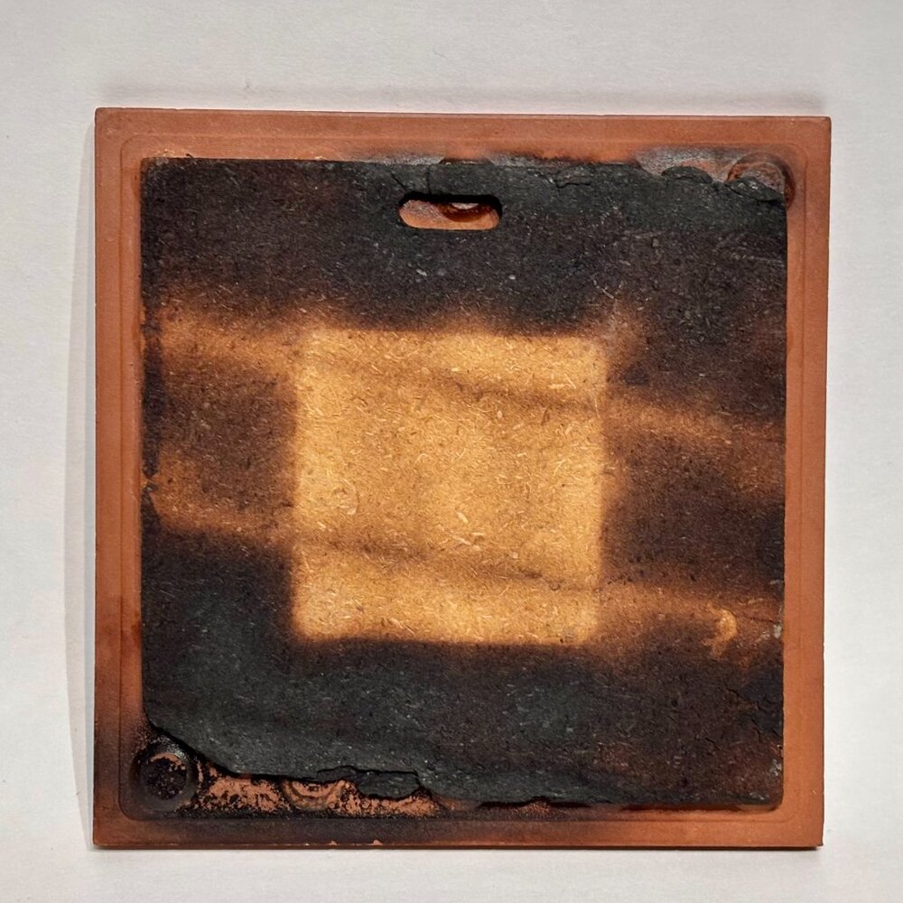 Hand Glazed Earthtones Southwestern Kiln Fired Terracotta Tile Trivet Tu-Oti 6" - Picture 13 of 14